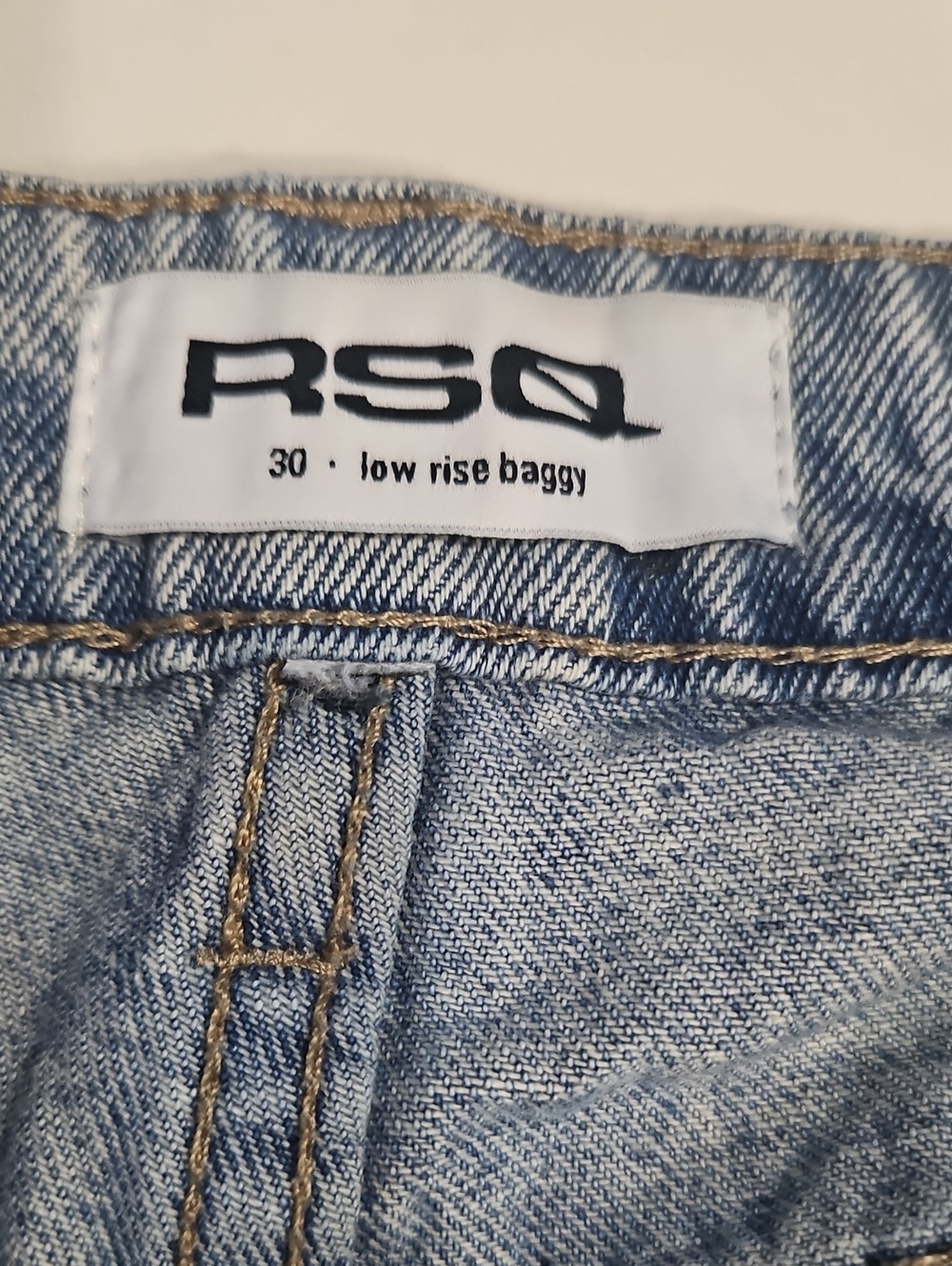 RSQ Light Blue Low-Rise Baggy Jeans 30x30 - Picture 5 of 8